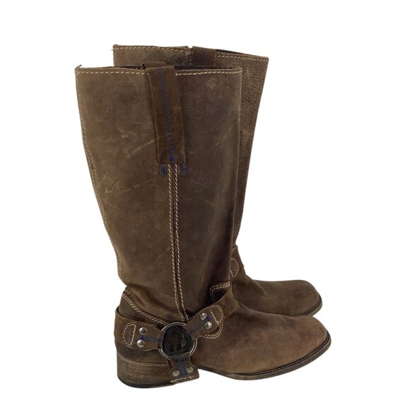 Bed Stu Women 8.5 Opal Brown Leather Bottle Opener Square Toe Distressed Cowgirl - Picture 2 of 10